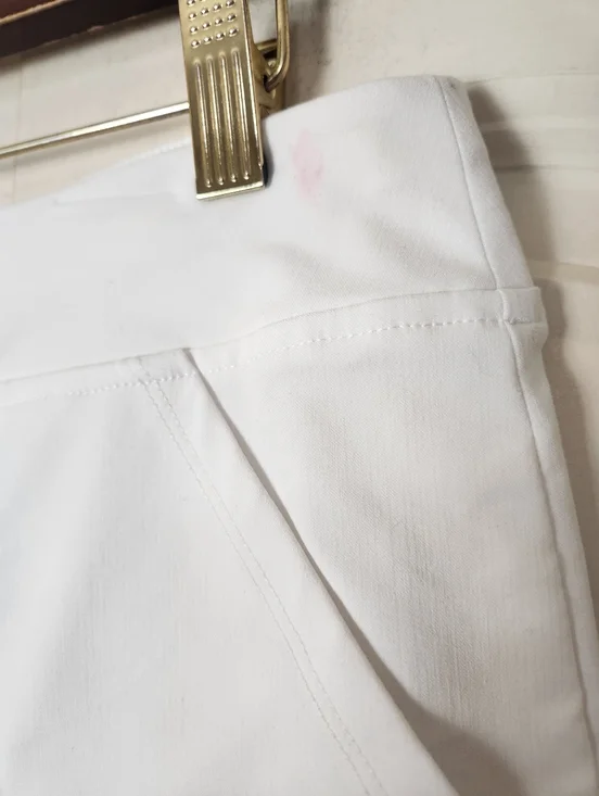 Chico's Weekends White Tru Temp Scallop Hem Summer Beach Capri Size 1 (M/8) - Picture 7 of 10